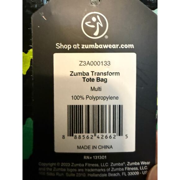 Zumba Transform Tote Bag – Multi Color NWT - Picture 2 of 5